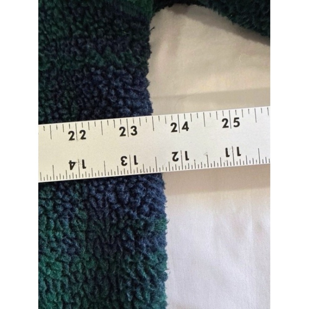 Vineyard Vines Women's Large Blackwatch Sherpa Half Zip Plaid Fleece Preppy - Picture 12 of 14